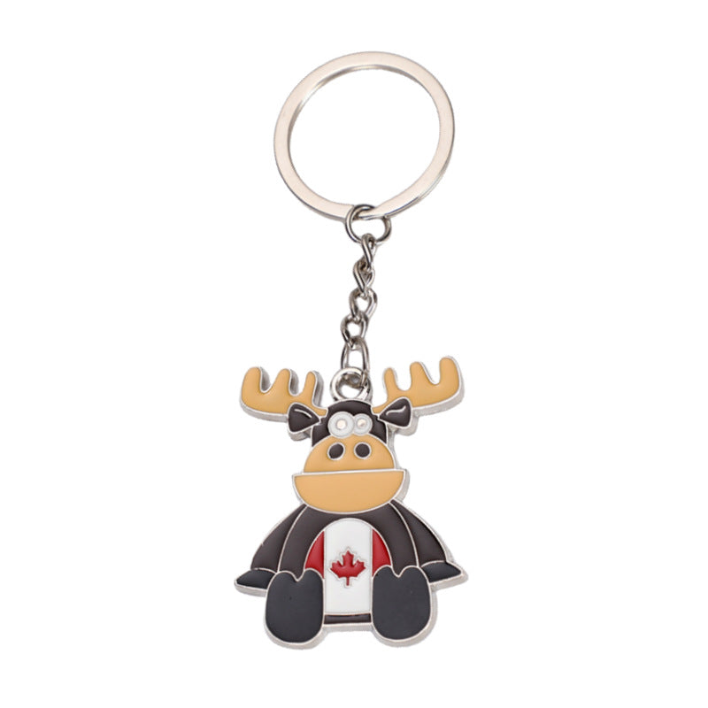 Wholesale Christmas 10PCS Cartoon Alloy Keychain